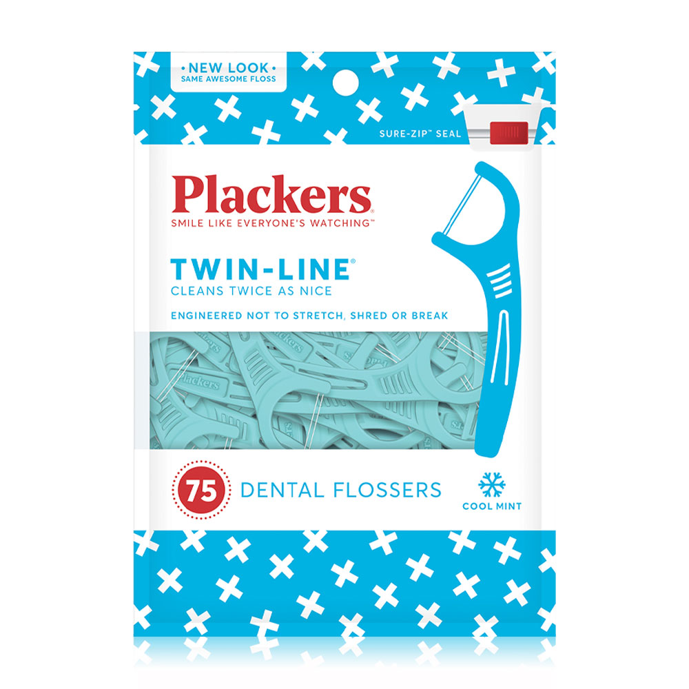 Plackers Flosser Twin Line [75 Counts]