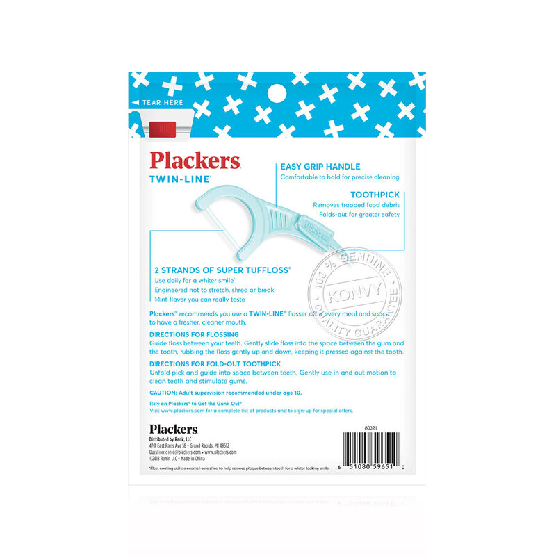 Plackers Flosser Twin Line [75 Counts]