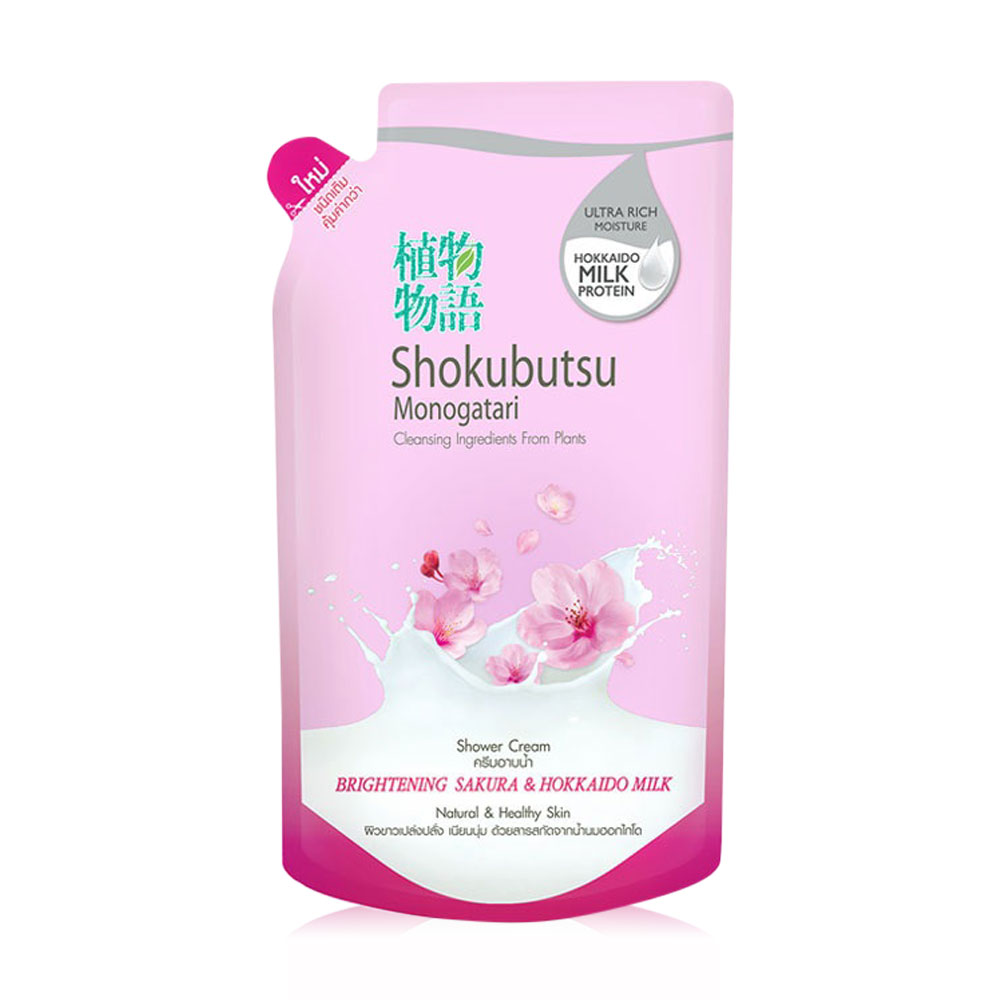 Shokubutsu Monogatari Brightening Sakura And Hokkaido Milk Bath Refill 500ml