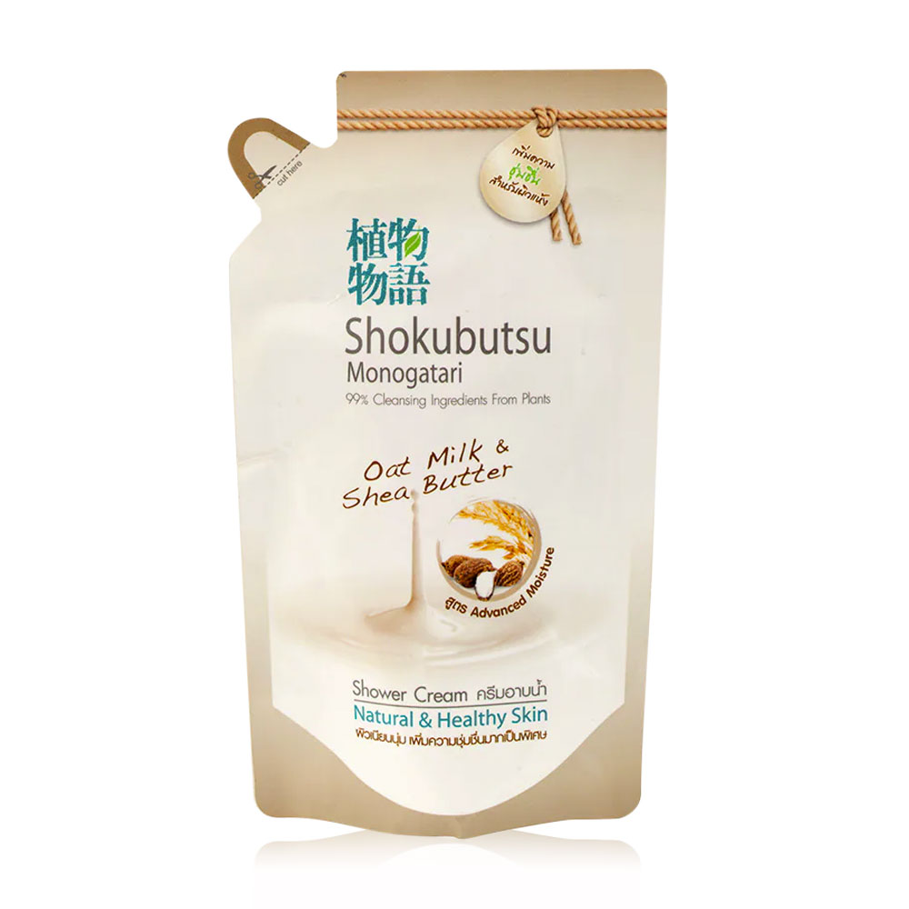 Shokubutsu Monogatari Oatmilk And Shea Butter Shower Cream Refill 500ml