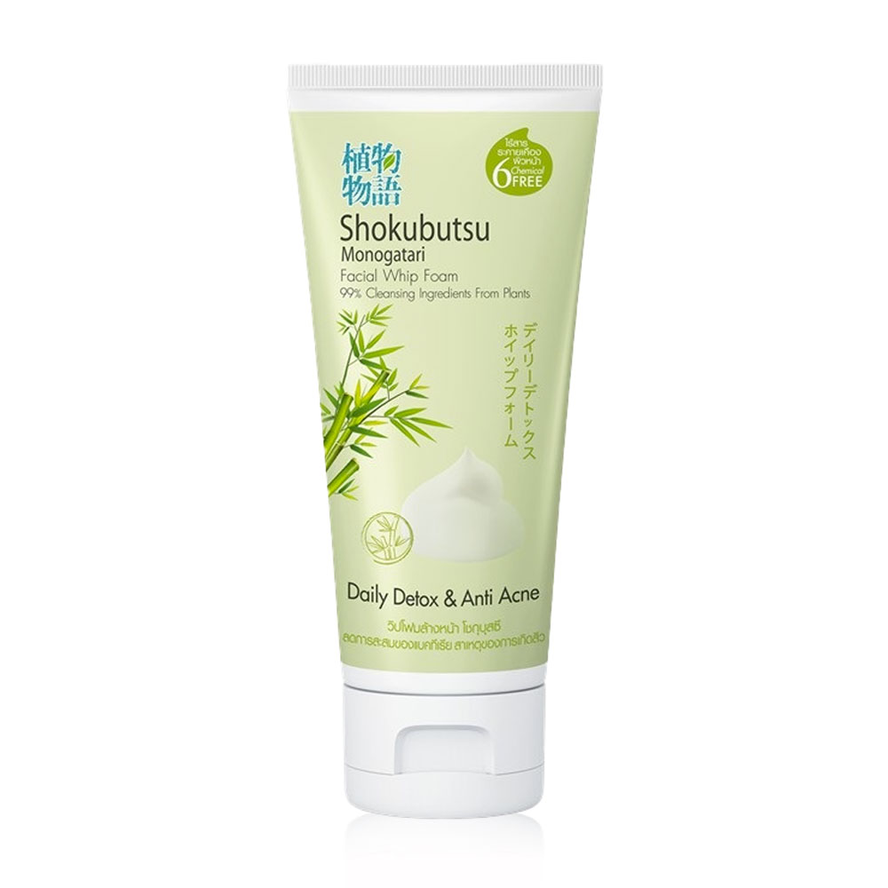 Shokubutsu Monogatari Daily Detox & Anti Acne Facial Whip Foam 100g
