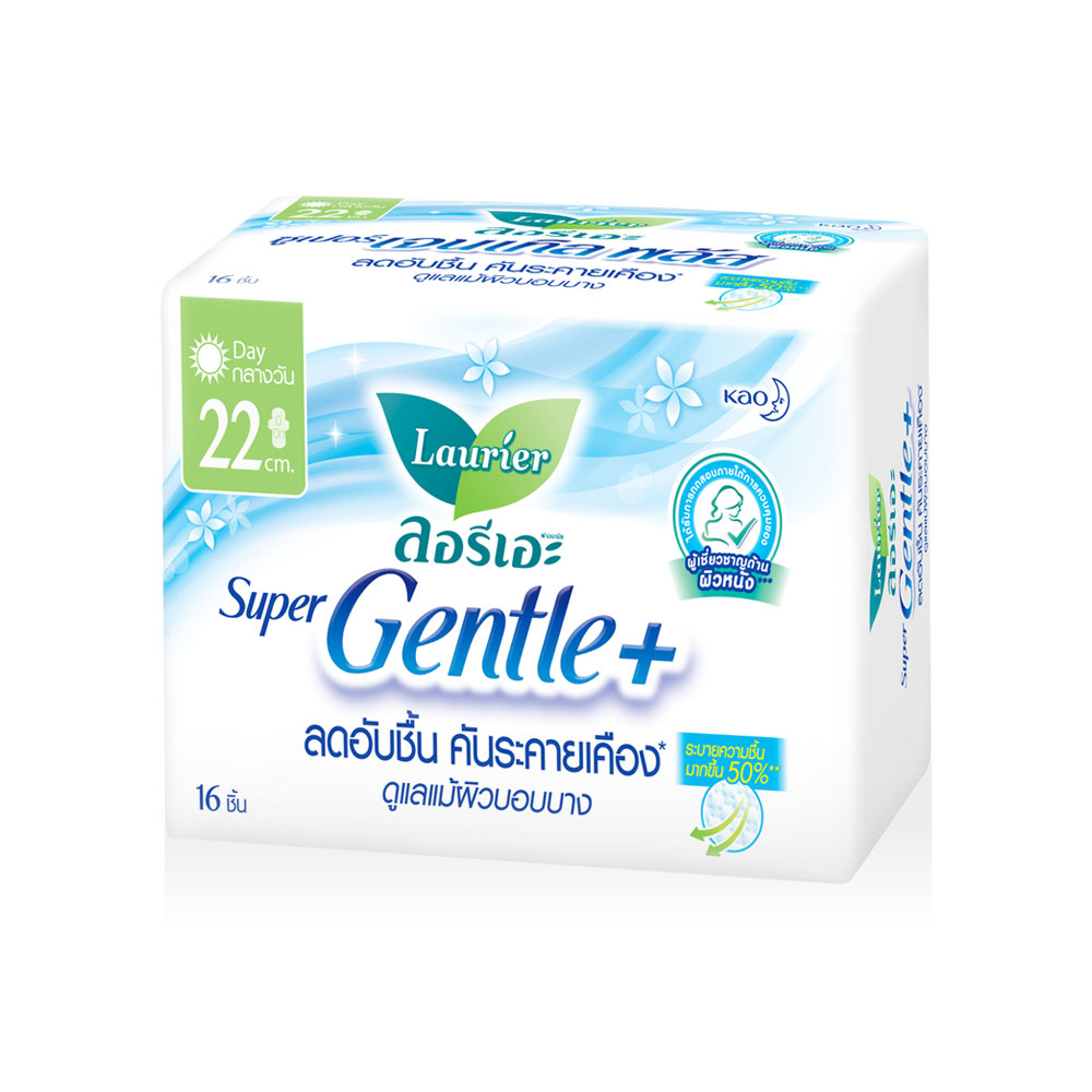 LAURIER ผ้าอนามัย Super Gentle Plus [22cm x 16pcs]