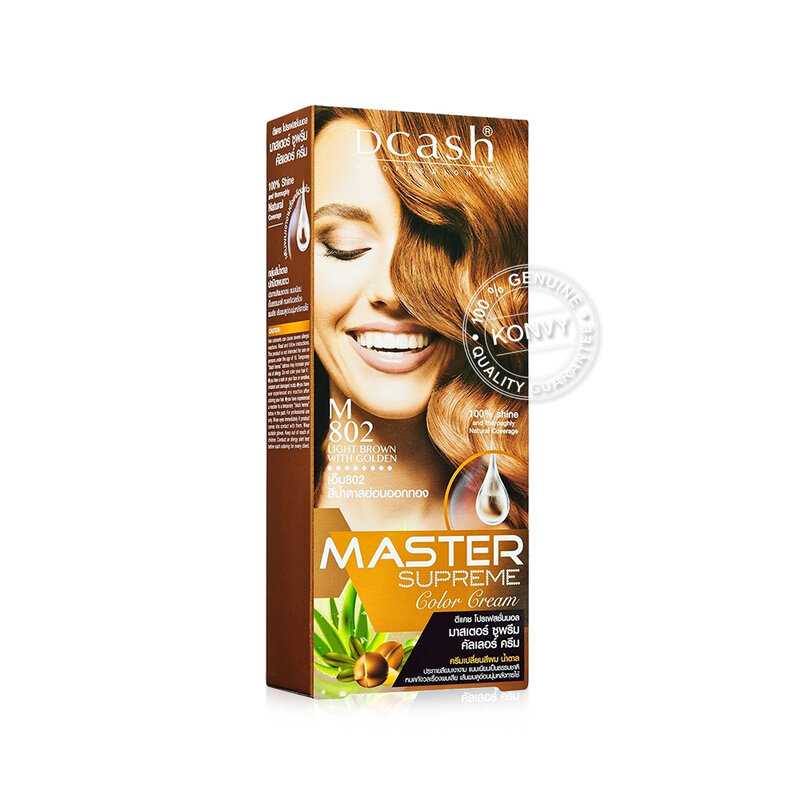 Dcash Professional Master Supreme Color Cream 90ml #M802  Light Brown With Golden