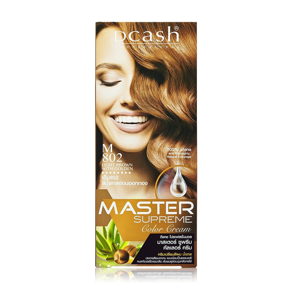 Dcash Professional Master Supreme Color Cream 90ml #M802  Light Brown With Golden