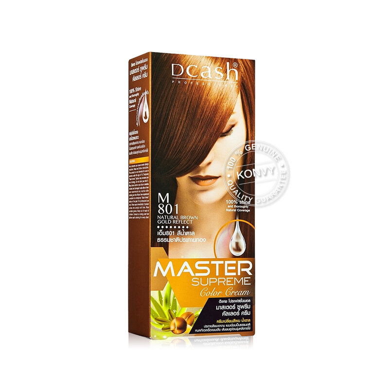 Dcash Professional Master Supreme Color Cream 90ml #M801 Natural Brown Gold Reflect