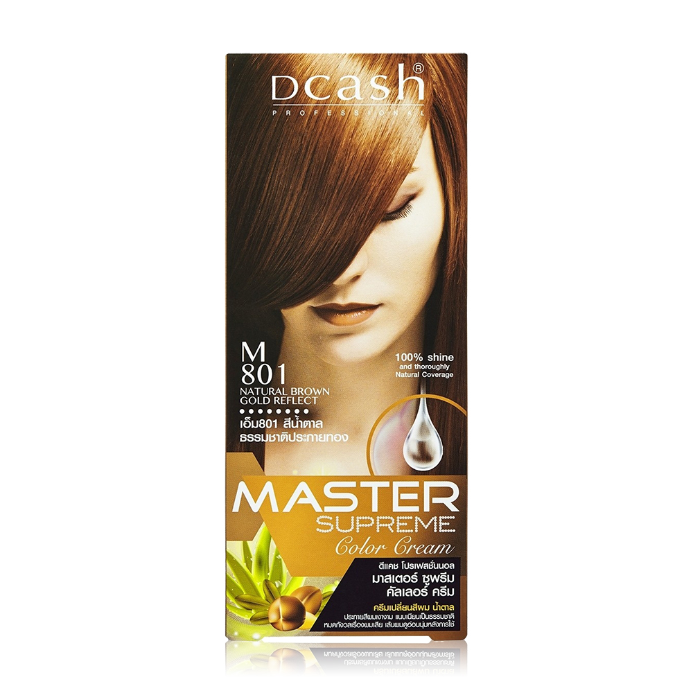 Dcash Professional Master Supreme Color Cream 90ml #M801 Natural Brown Gold Reflect