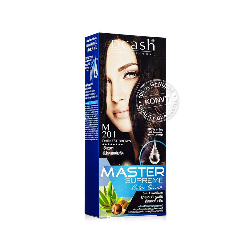 Dcash Professional Master Supreme Color Cream 90ml #M201 Darkest Brown