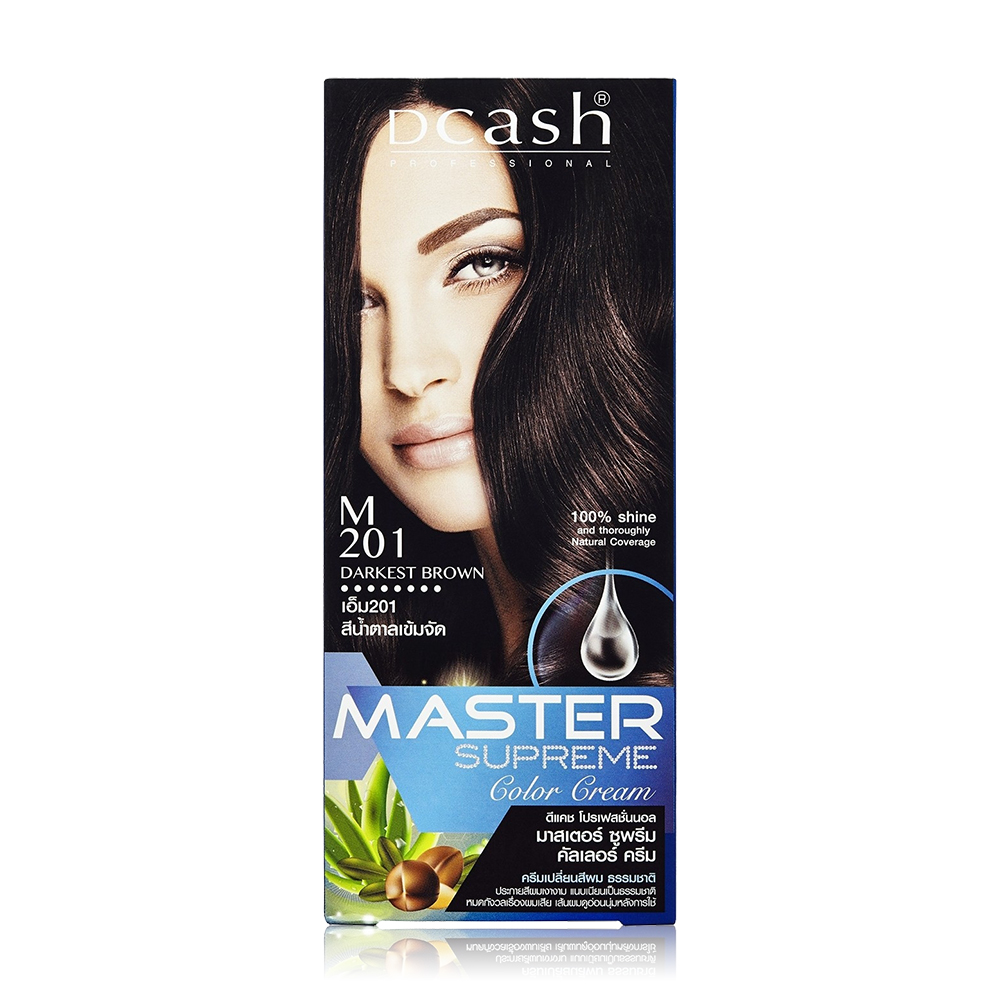 Dcash Professional Master Supreme Color Cream 90ml #M201 Darkest Brown