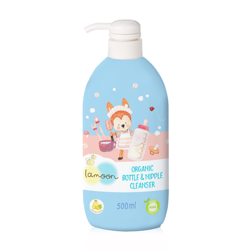 Lamoon Organic Bottle & Nipple Cleanser Pump 500ml
