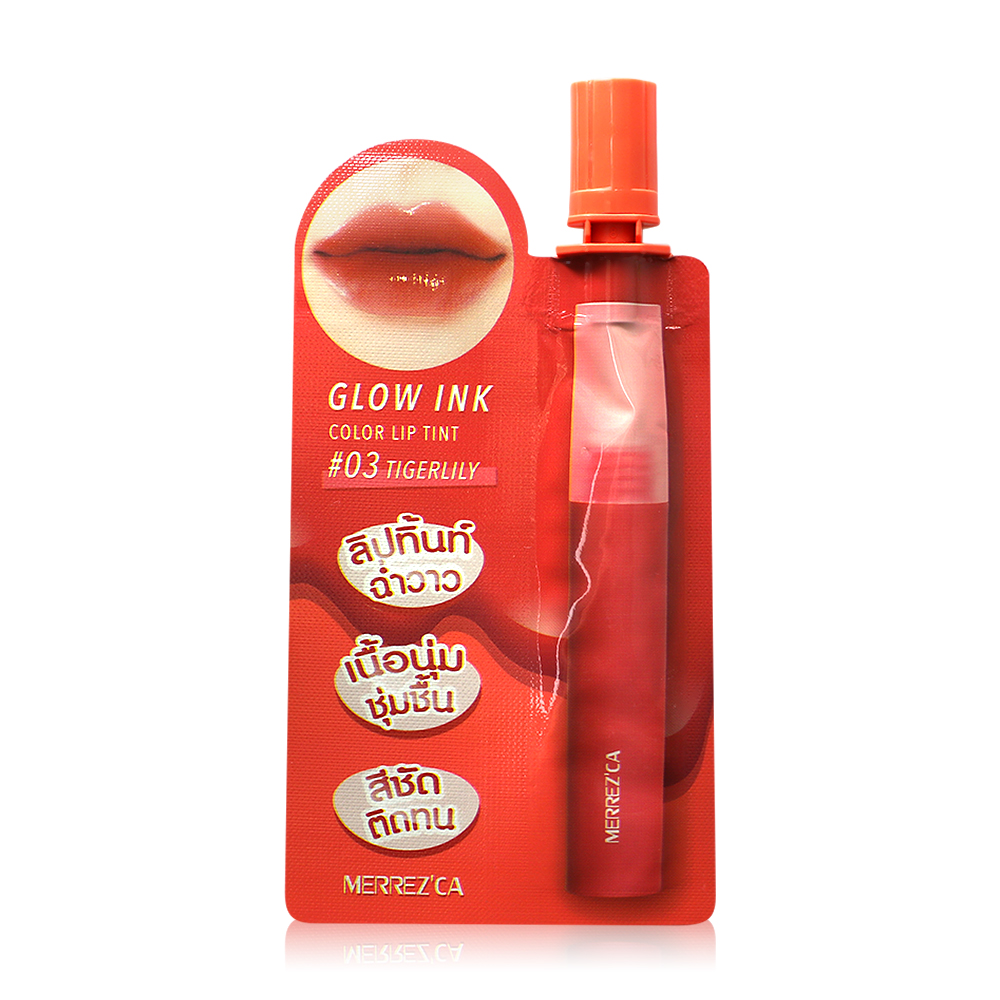 Merrez'ca Glow Ink Color Lip Tint 2ml #03 Tigerlily