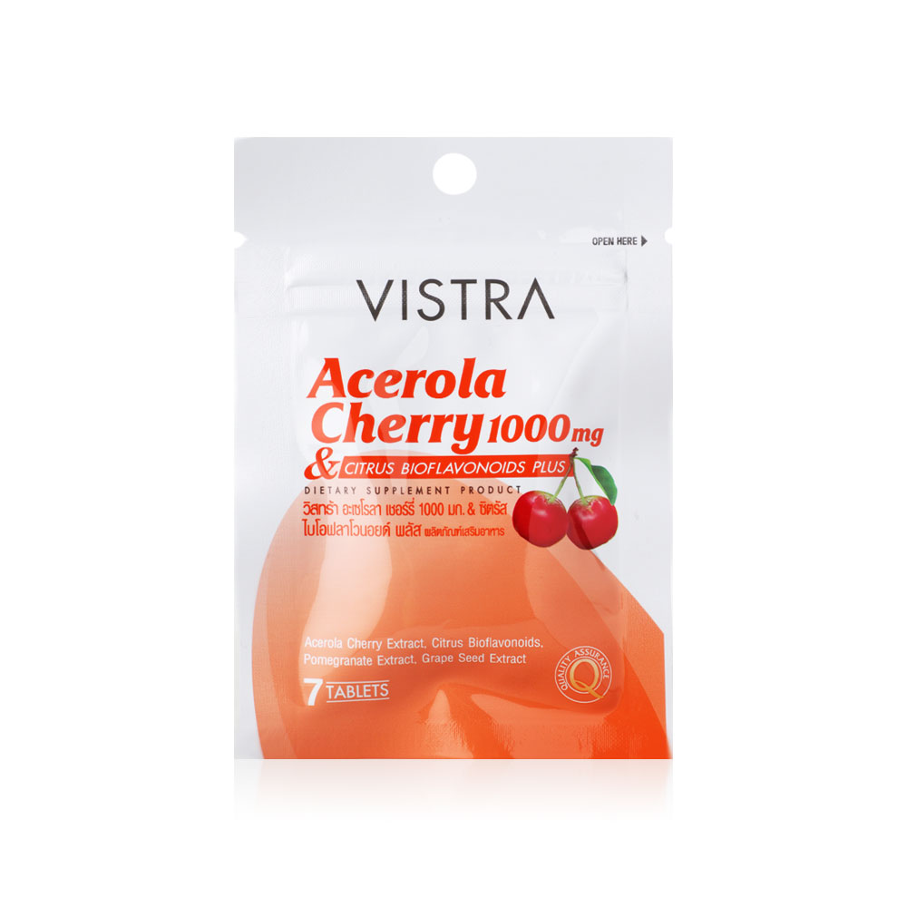 [Free Gift] Vistra Acerola Cherry 1000mg 7 Tablets