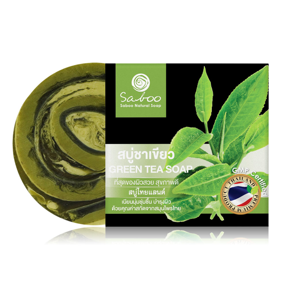 Saboo Thailand Natural Soap Black Box Green tea 100g
