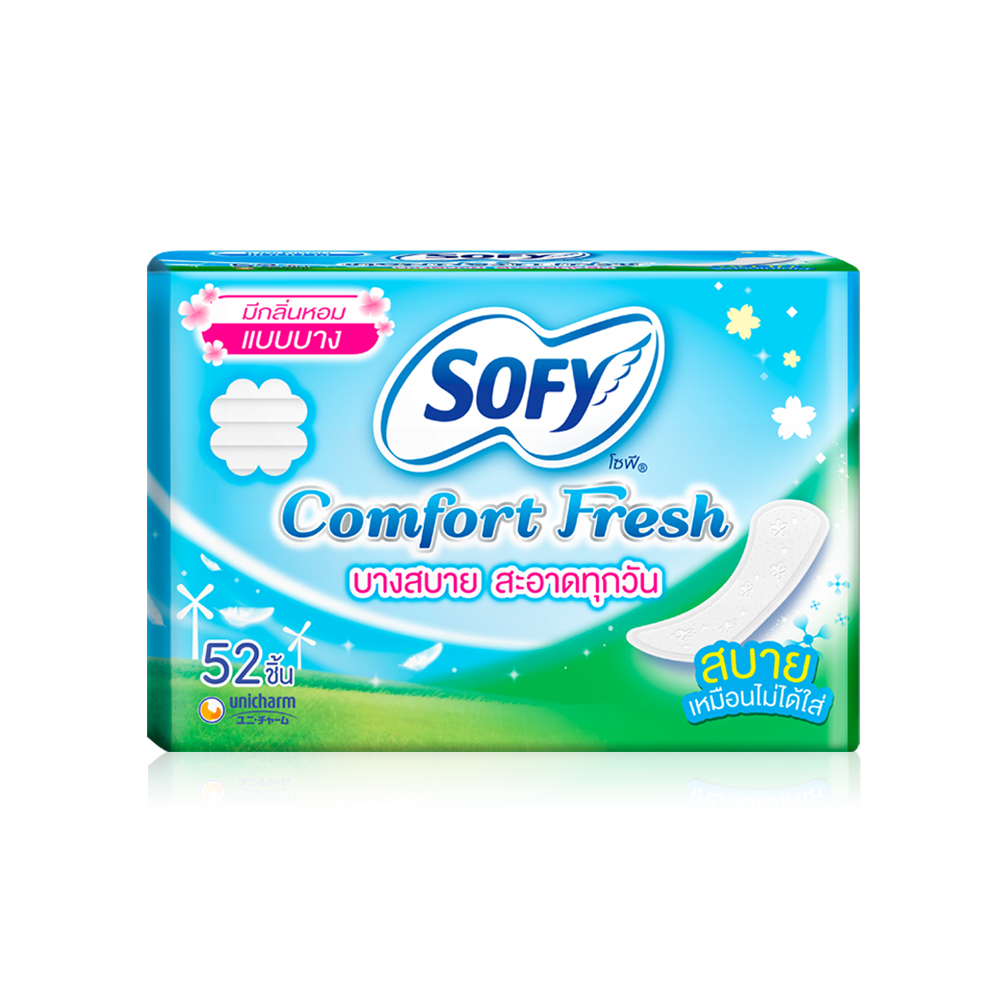 Sofy แผ่นอนามัย Slim Comfort Fresh Relax Aroma 52pcs