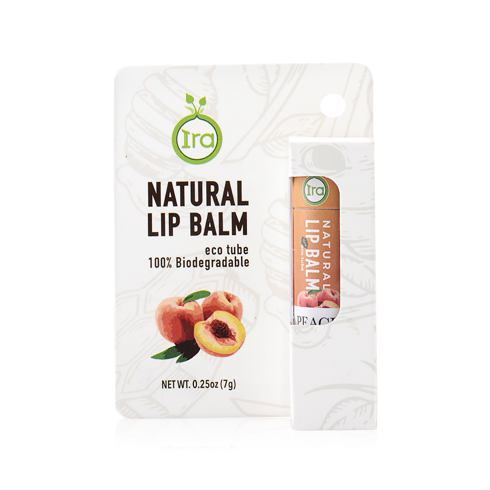 IRA eco tube Natural Lip Balm Peach 7g