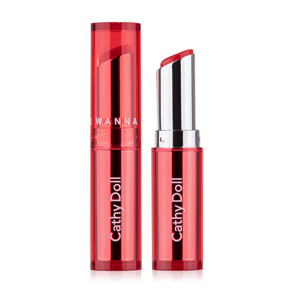Cathy Doll Wanna Shine Lipstick 3g #01 Will Be Red