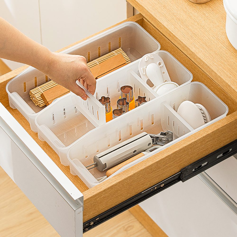 NaChuan Refrigerator Compartment Storage Box #Frosted Transparent