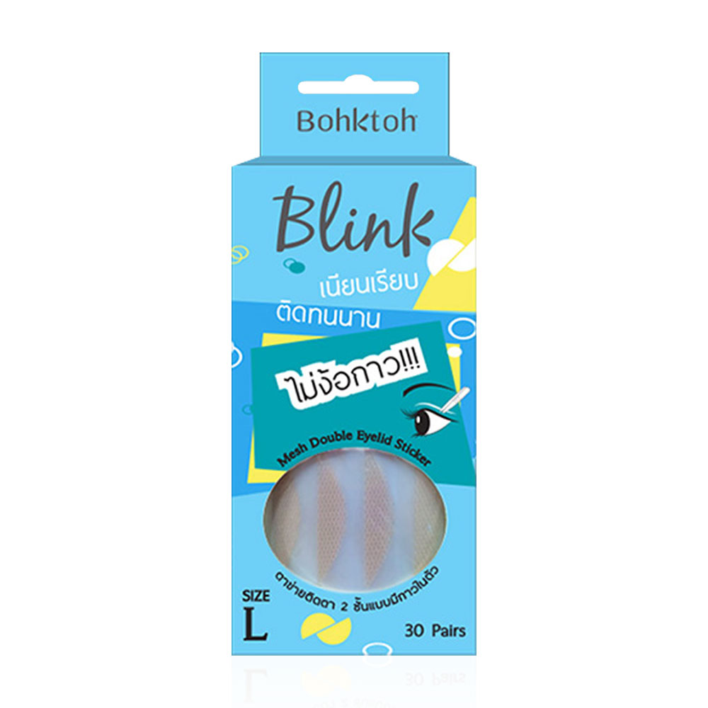 Bohktoh Blink Mesh Double Eyelid Sticker L 30 Pairs
