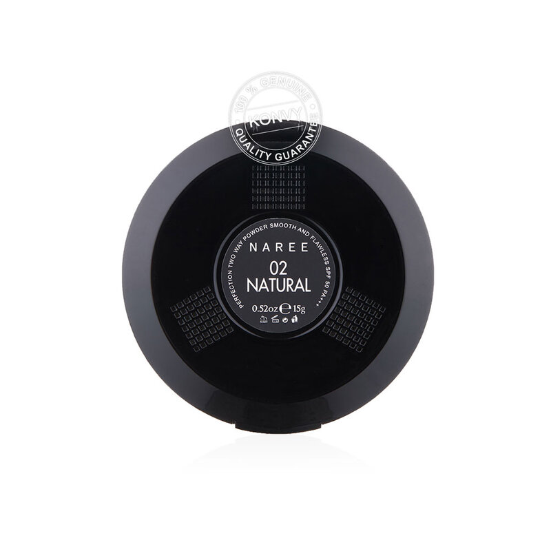 Naree Perfection Two Way Powder Smooth And Flawless SPF50/PA+++ 15g #02 Natural ( สินค้าหมดอายุ : 2026.01.09 ) 