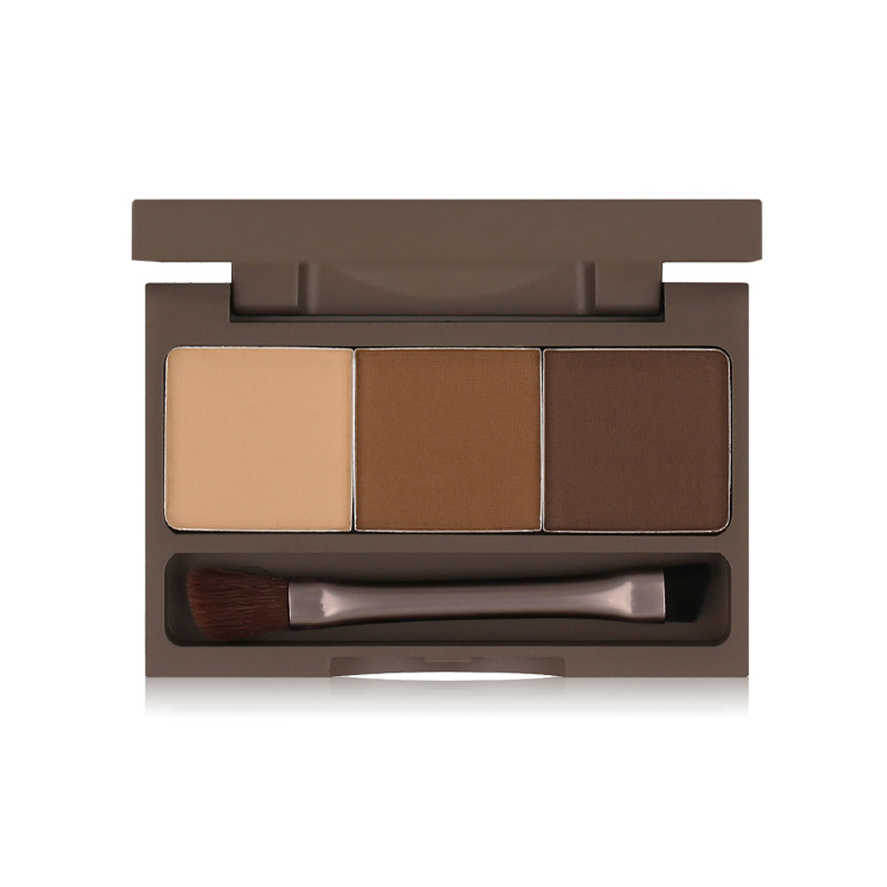 Mei Linda 3D Brow Powder Palette #02 Almond Brown ( สินค้าหมดอายุ : 2026.02.01 ) 