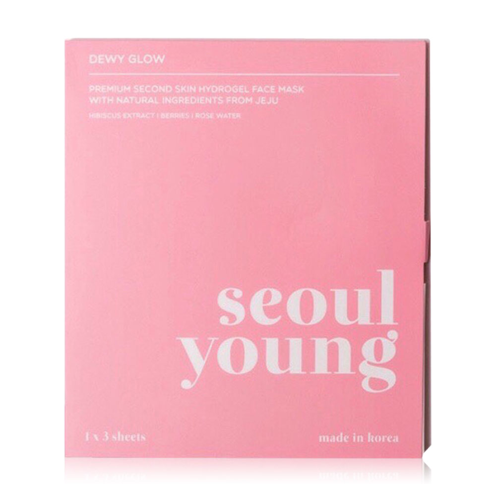 Seoulyoung Premium Second Skin Hydrogel Dewy Glow Face Mask [90g x 3 Sheets]