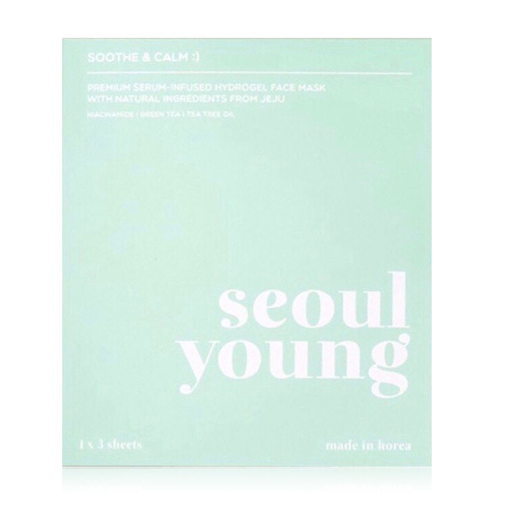 Seoulyoung Premium Serum Infused Hydrogel Soothe & Calm Face Mask [90g x 3 Sheets]