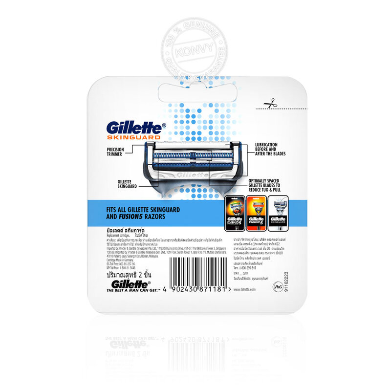 Gillette Skinguard Razor Blades Refill for Sensitive Skin [2pcs/Box]
