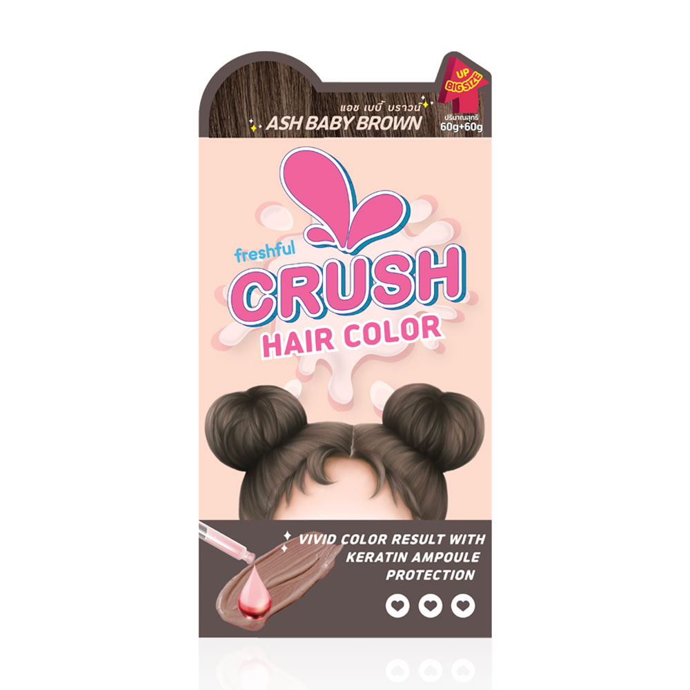 Freshful Crush Hair Color Ash 120g #Baby Brown