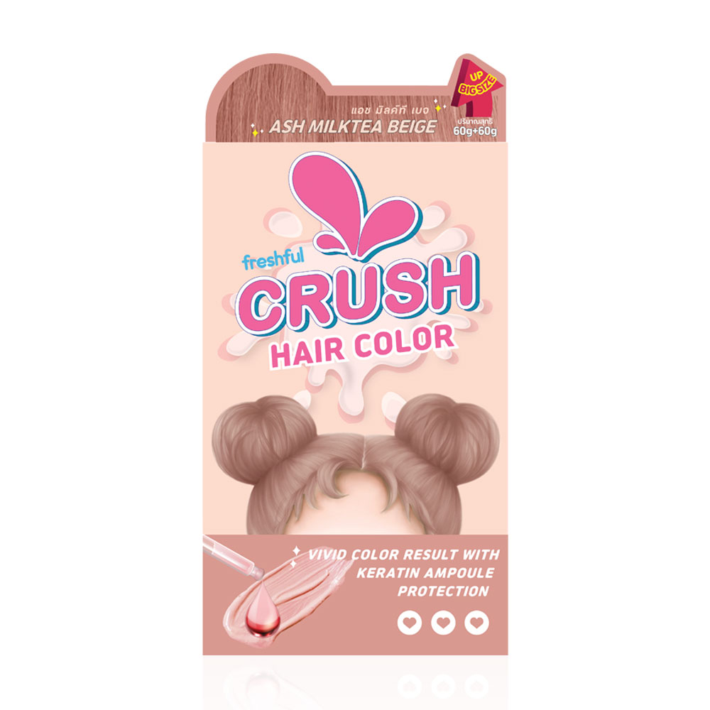 Freshful Crush Hair Color Ash 120g #Milktea Beige