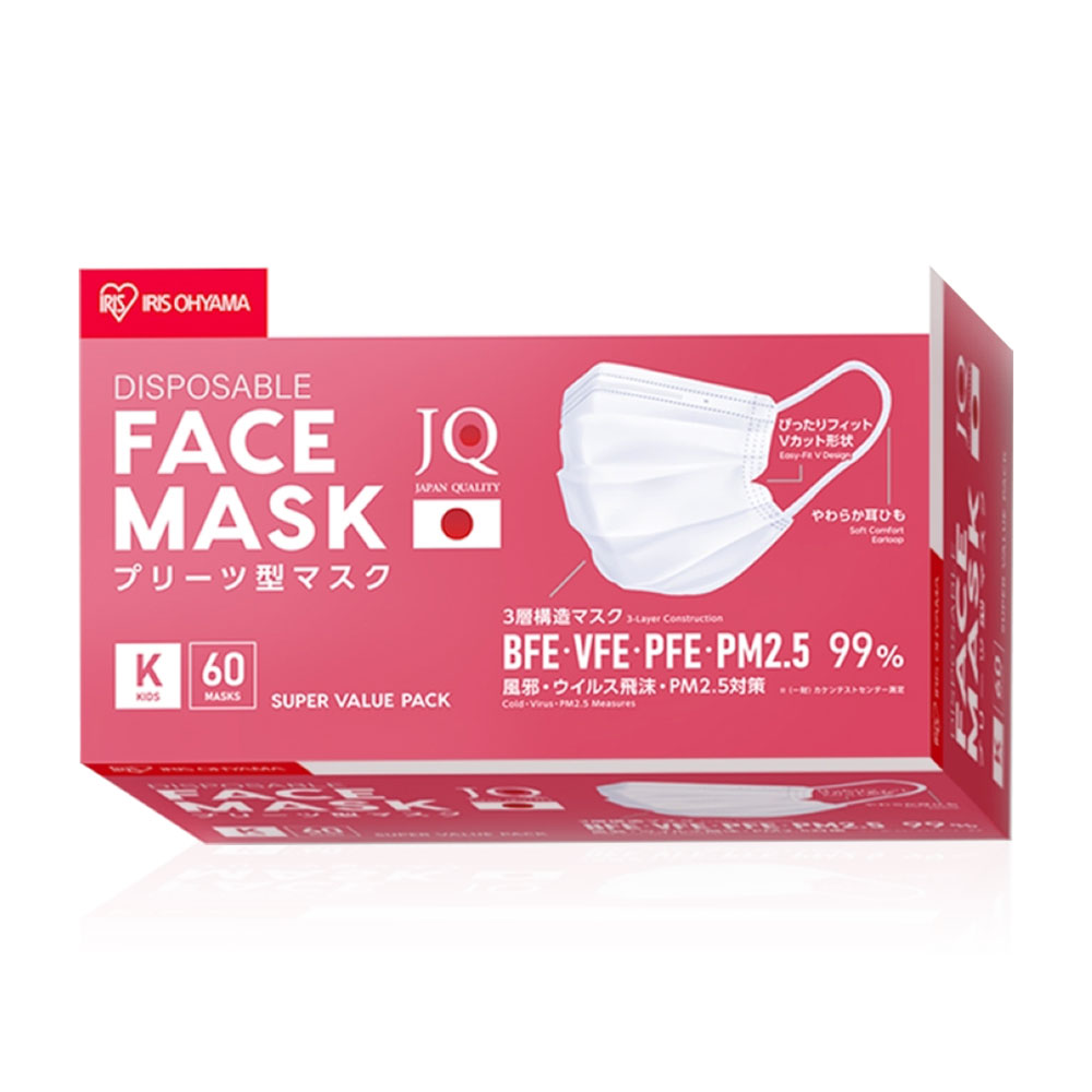IRIS OHYAMA Disposable Face Mask Tapn - 60K - Size K 60pcs