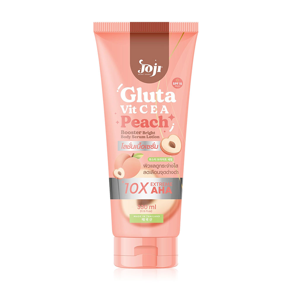 JOJI Secret Young Gluta Vit C E A Peach Booster Bright Body Serum Lotion 330ml