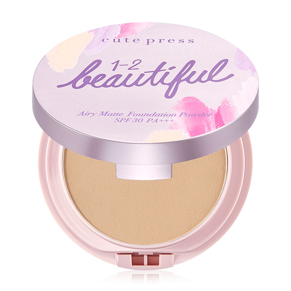 Cute Press 1-2 Beautiful Airy Matte Foundation Powder SPF30/PA+++ 13g #02