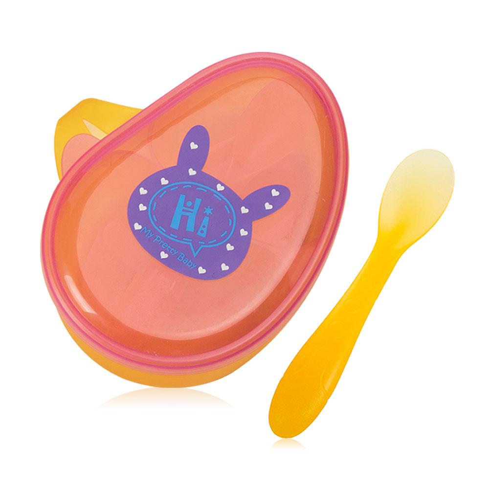 Hogokids Baby Portable Food Supplement Bowl #Red And Yellow