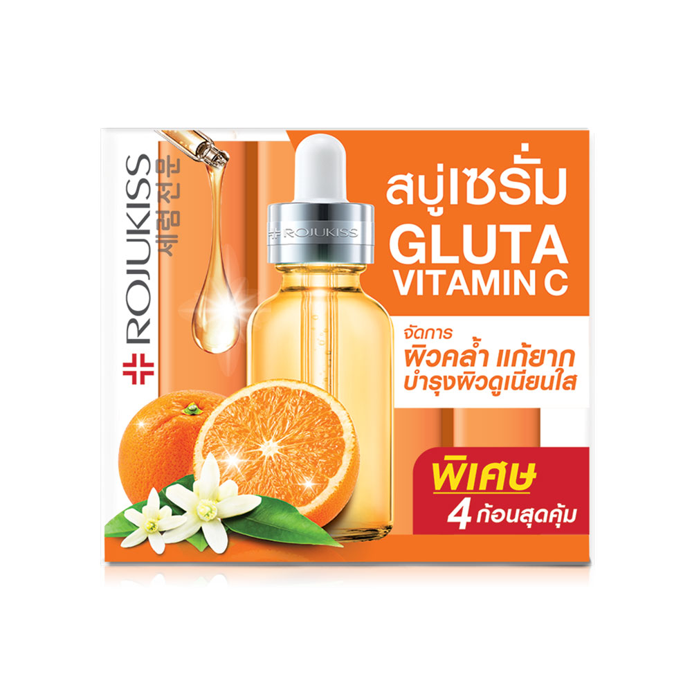 Rojukiss Gluta-Vit C Poreless Serum Soap [30g x 4pcs]