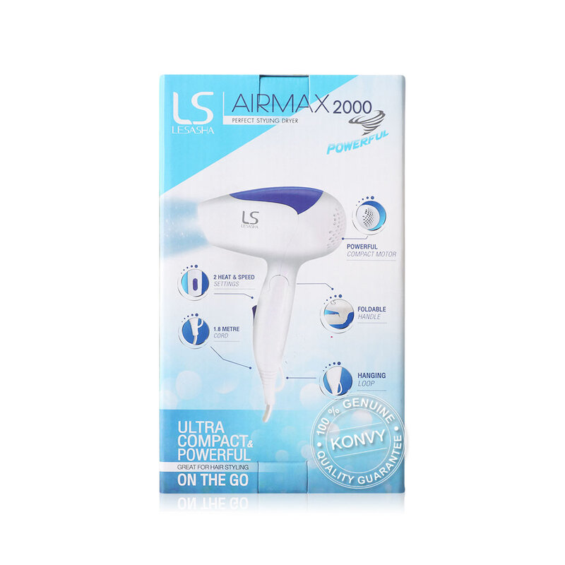 Le'sasha Airmax 2000 Powerful Hair Dryer 1200W #Blue #LS0837