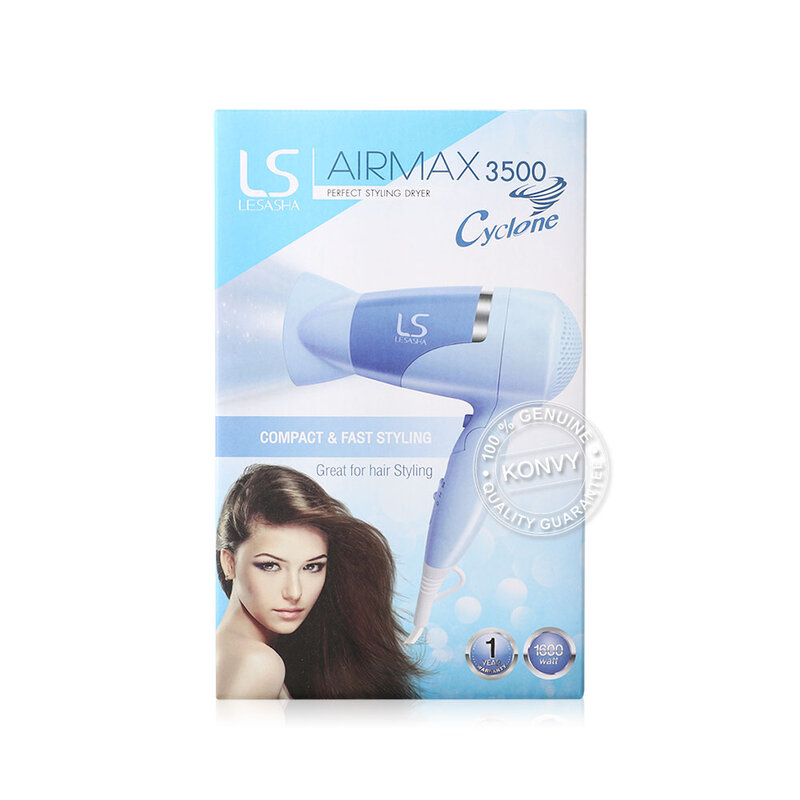Le'sasha Airmax 3500 Cyclone Hair Dryer 1600W #Blue #LS0842