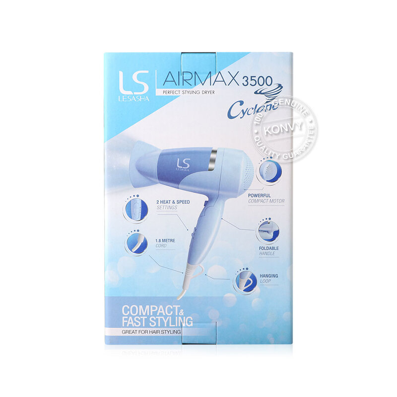 Le'sasha Airmax 3500 Cyclone Hair Dryer 1600W #Blue #LS0842