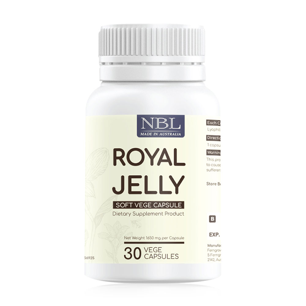NUBOLIC Royal Jelly Soft Vege Capsules 30 Capsules ( สินค้าหมดอายุ : 2026.01.01 ) 