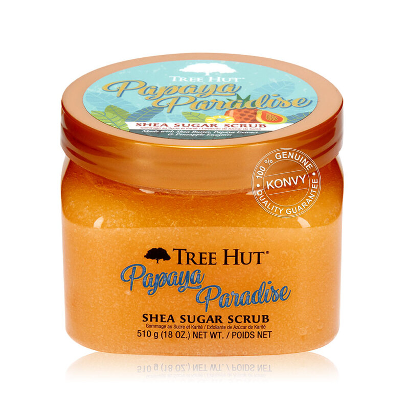 Tree Hut Shea Sugar Scrub Papaya Paradise 510g ( สินค้าหมดอายุ : 2025.08.04 ) 