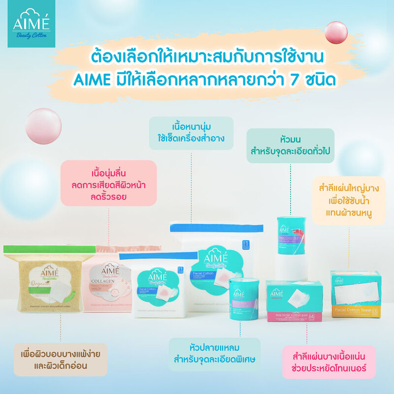 Aime Facial Cotton Pad 90g