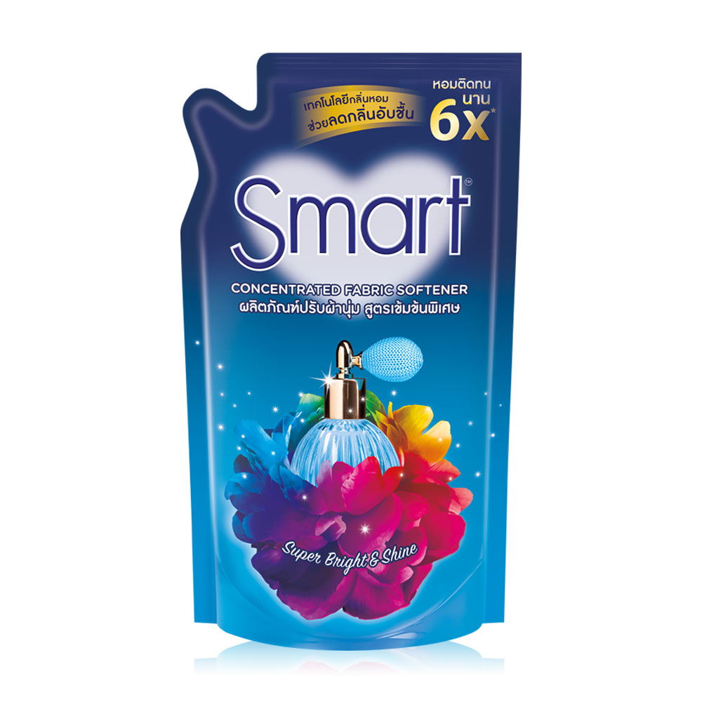 Smart Concentrated Fabric Softener Super Bright And Shine Blue 490ml