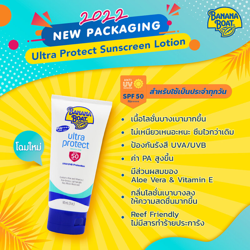 Banana Boat Ultra Protect Sunscreen Lotion SPF50PA++++ 90ml