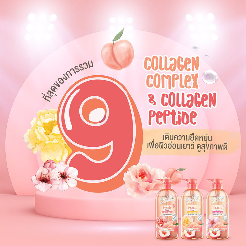 BeNice Love Me Peach Shower Gel Peach love Peony 400ml