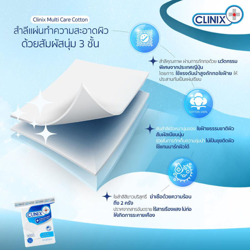 Clinix Multi Care Cotton Pad 6x7 cm 80pcs