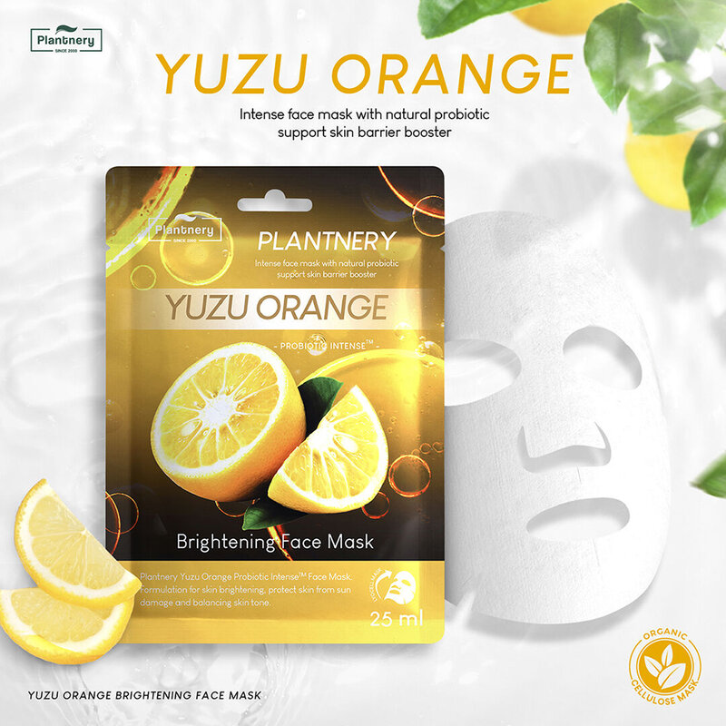Plantnery Yuzu Orange Probiotic Intense Face Mask 25ml