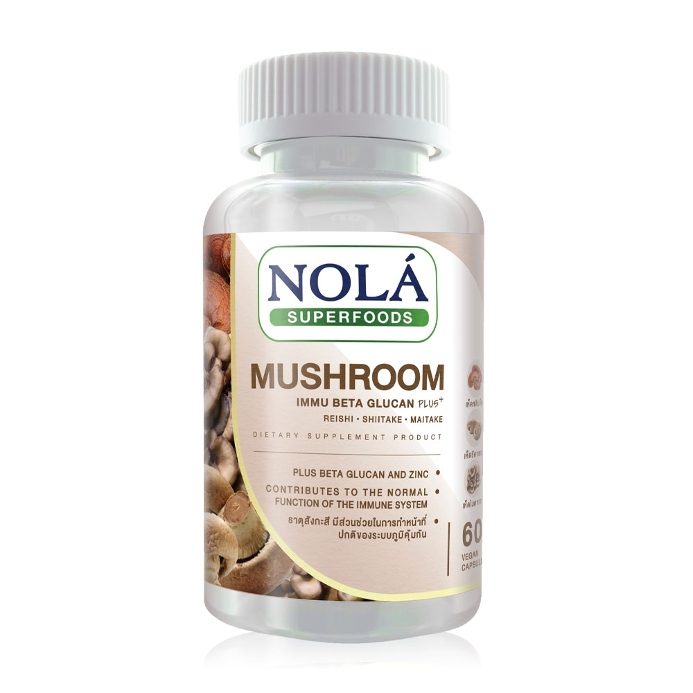 Nola Mushroom Immu Beta Glucan Plus+ 60 Vegan Capsules