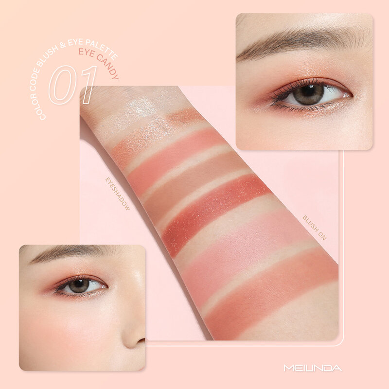Mei Linda Color Code Blush & Eye Palette 10.6g #01 Eye Candy