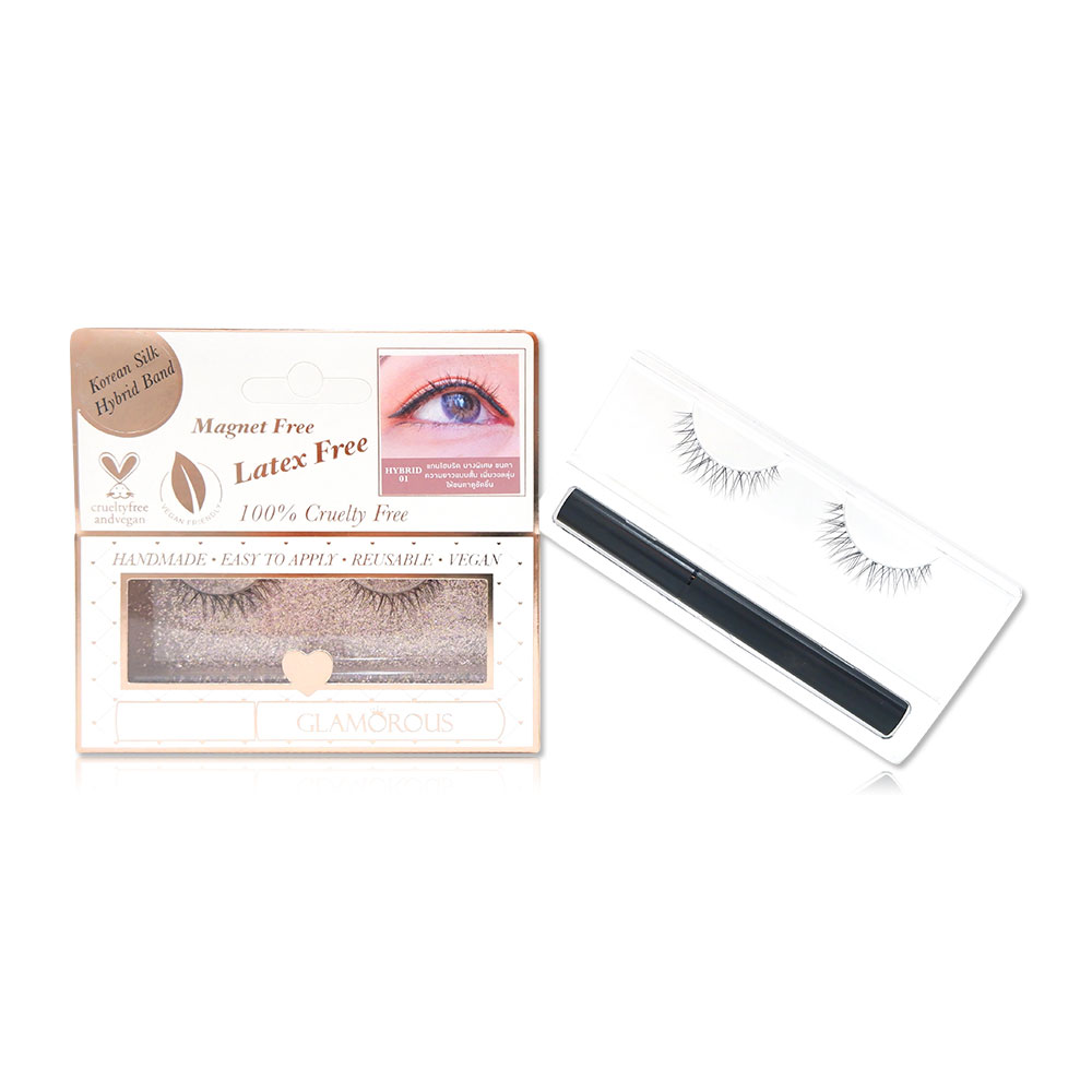 GLAMOROUS Magic Korean Silk Lashes Mini Set #Hybrid01 ( สินค้าหมดอายุ : 2025.11.01 ) 