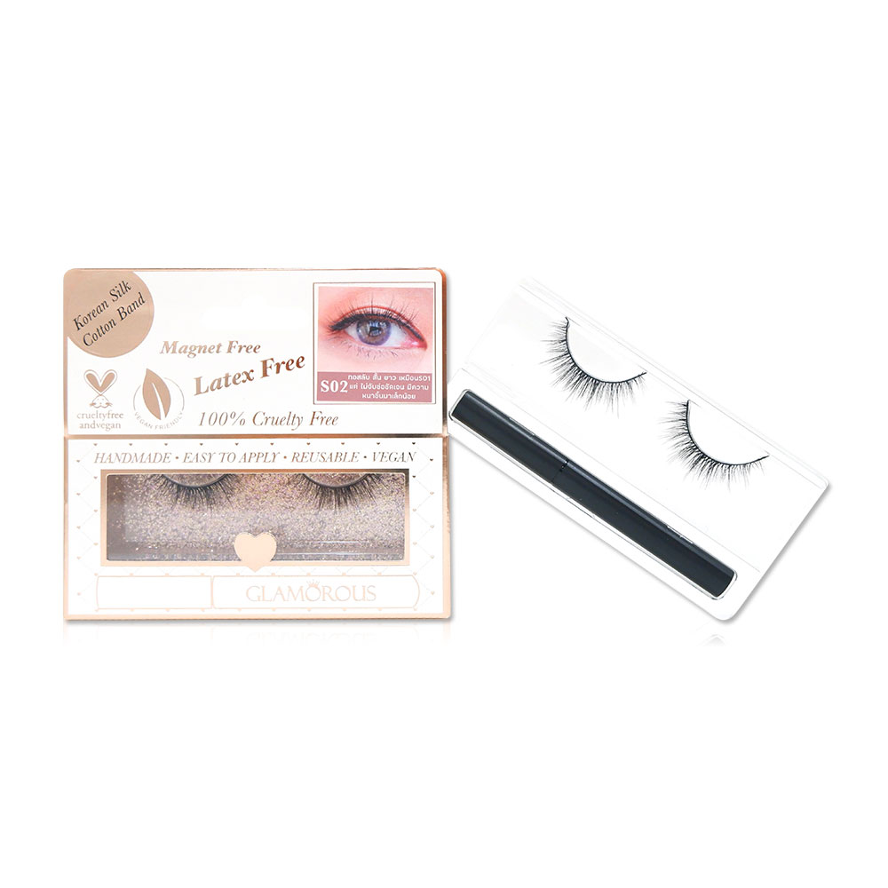 GLAMOROUS Magic Korean Silk Lashes Mini Set #S02 ( สินค้าหมดอายุ : 2025.12.01 ) 
