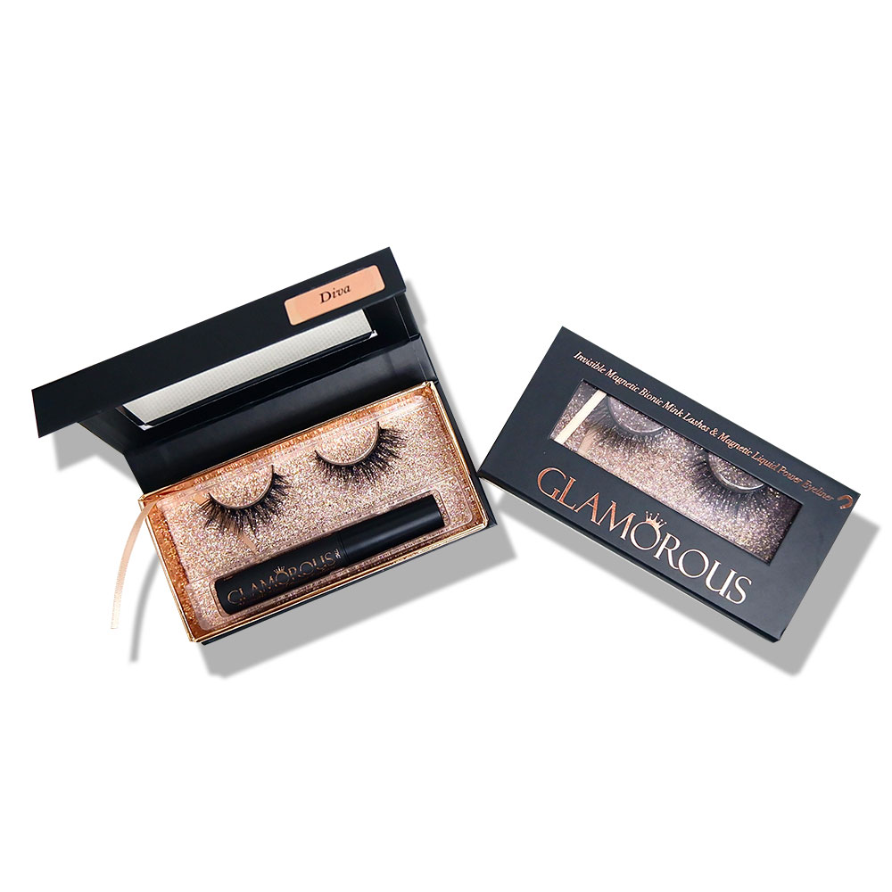 GLAMOROUS Invisible Magnetic Bionic Mink Lashes Set #Diva