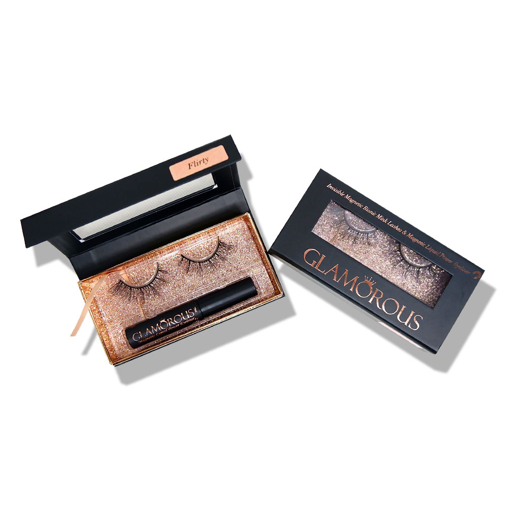 GLAMOROUS Invisible Magnetic Bionic Mink Lashes Set #Flirty